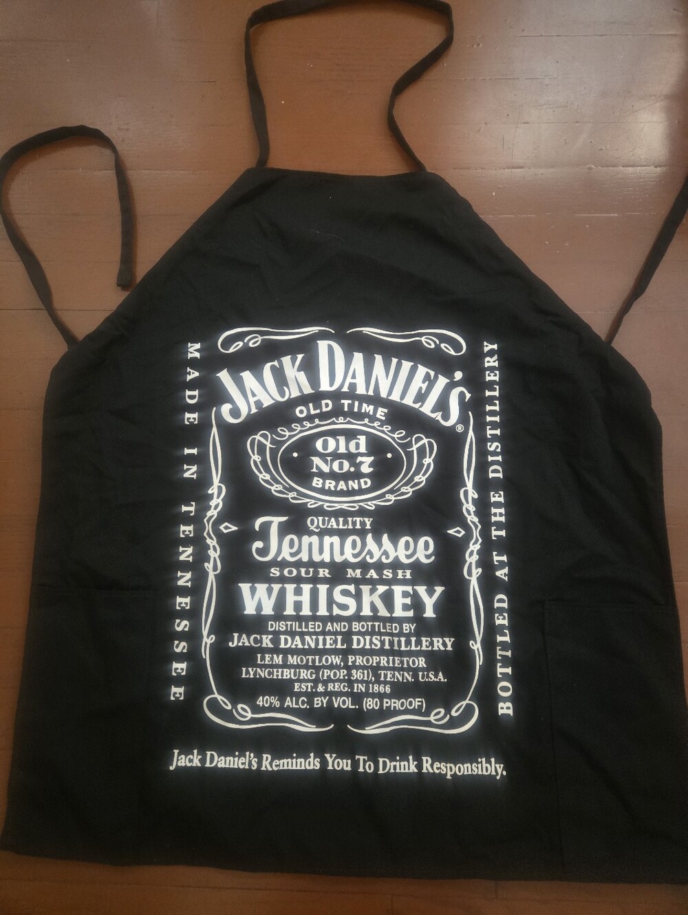 Jack Daniel's Black Logo Apron - Black & White